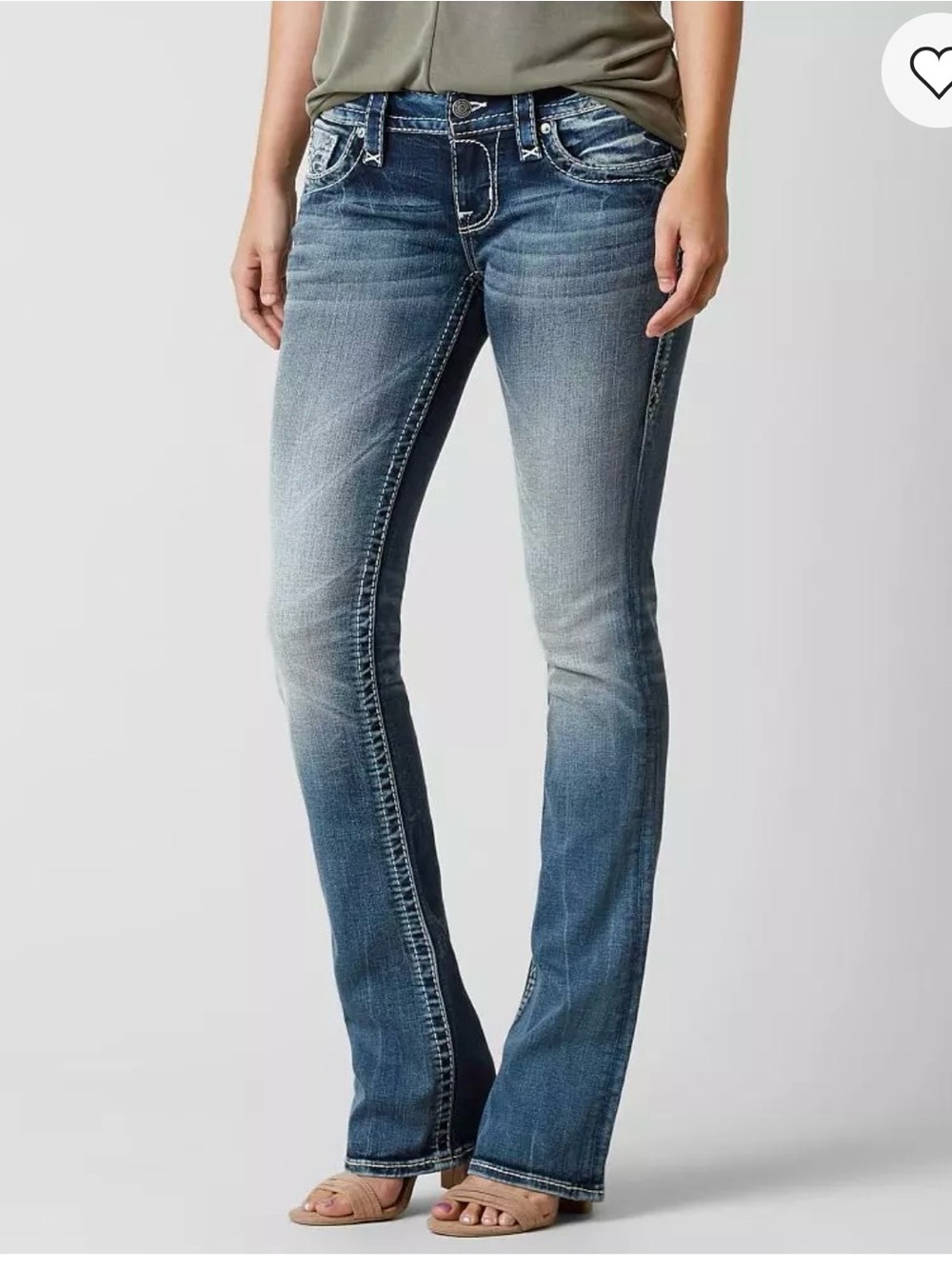 EUC Rock Revival Melora B200 Low Rise Bootcut Jeans Size 31 Y2K Western